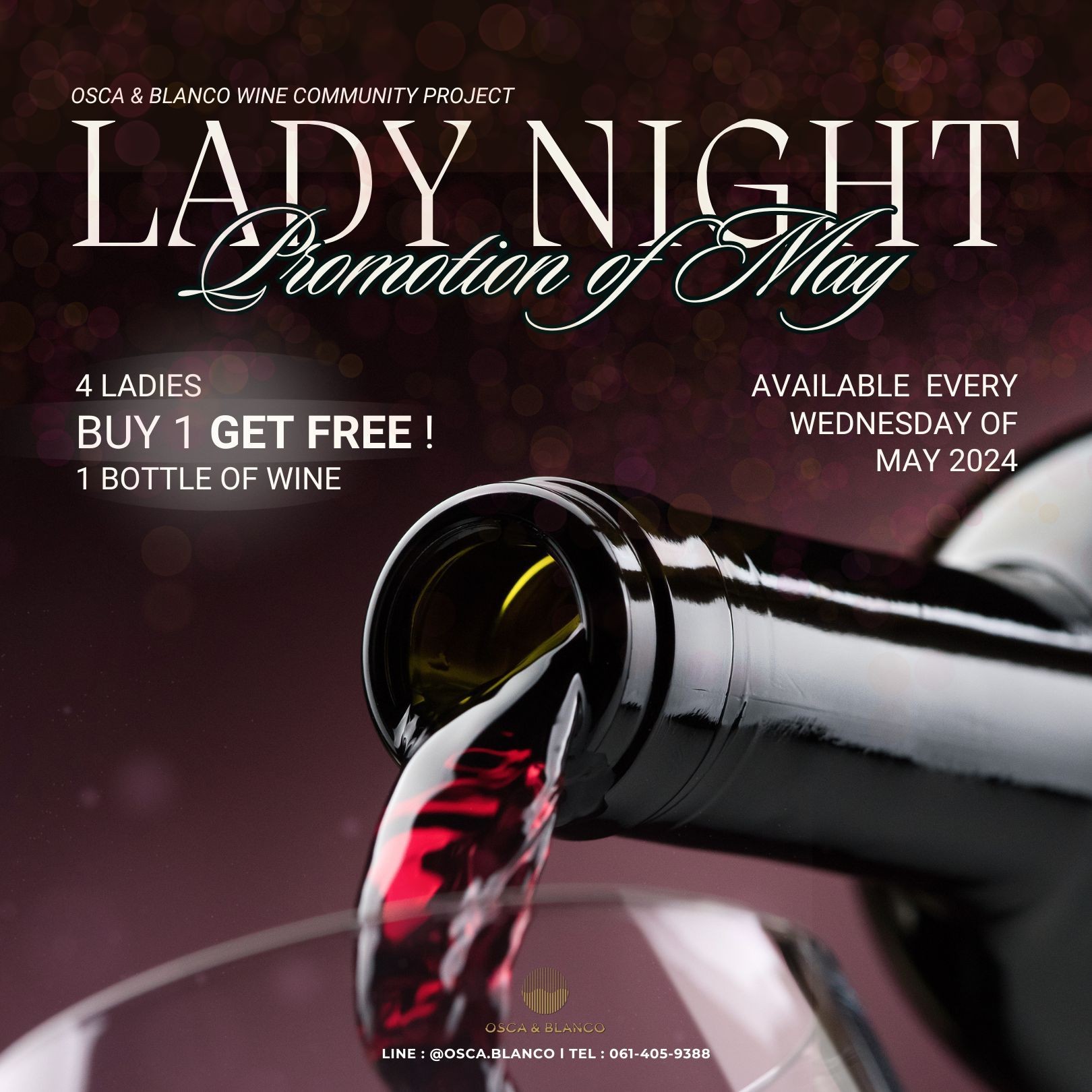 LADY NIGHT (EVERY WEDNESDAY OF MAY 2024)