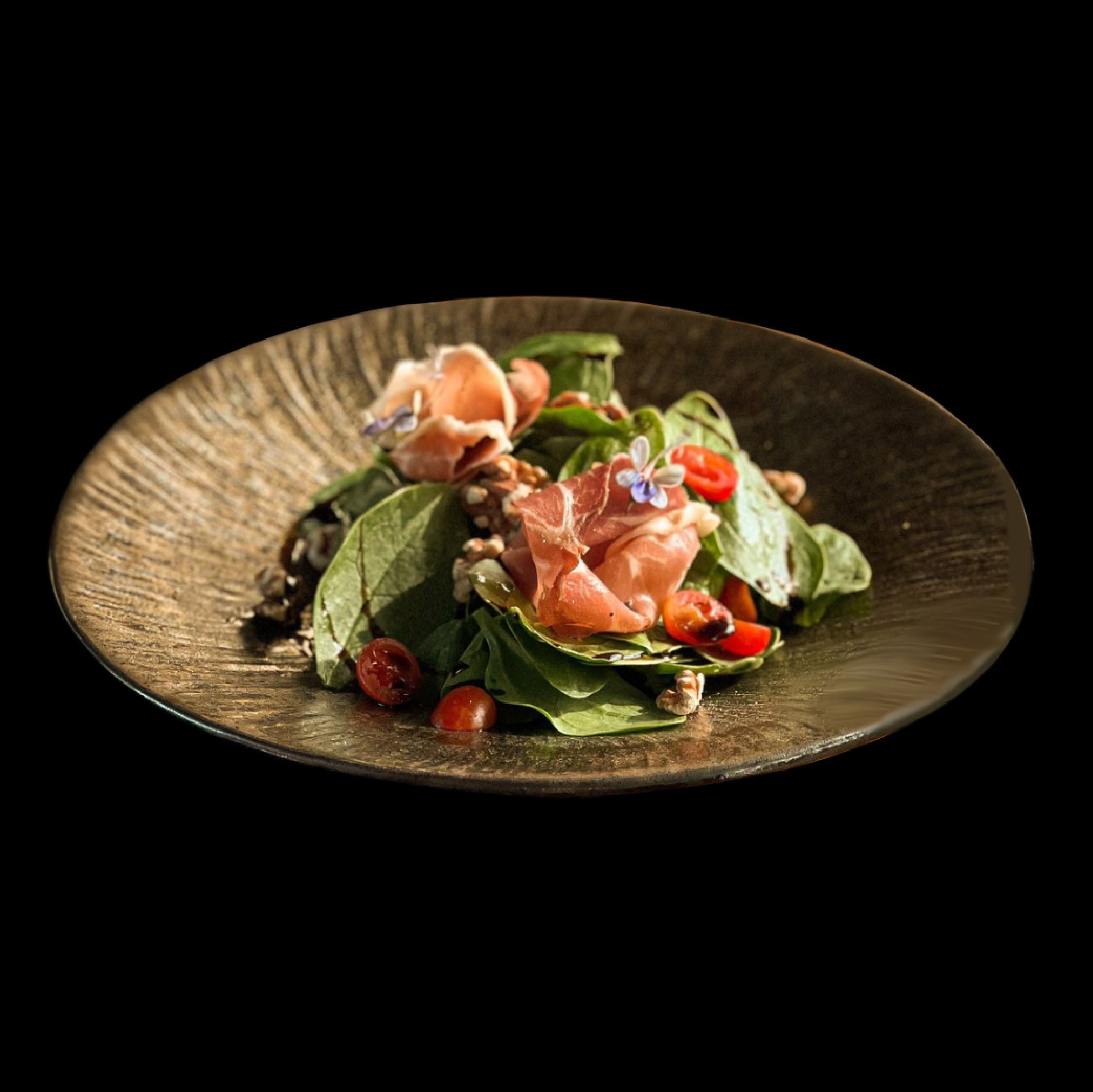 SPINACO WITH PARMA HAM SALAD