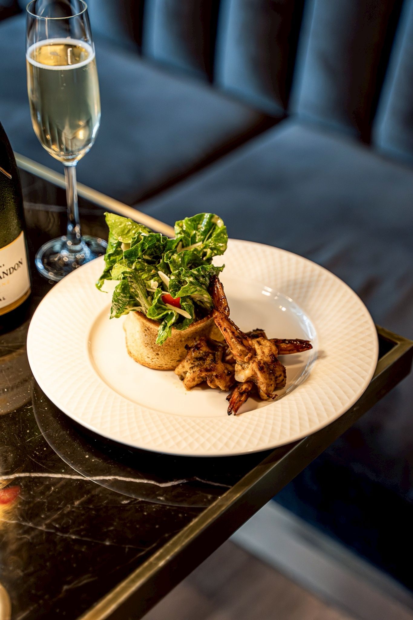 CAESAR SALAD WITH SMOKED SHRIMP